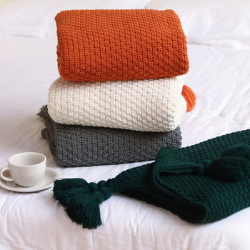 Sofa blanket knitted blanket office air conditioning lunch break blanket shawl blanket leisure blanket bed blanket small blanket wholesale