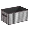 Houndstooth Fabric Storage Box Wear-Resistant Home Wardrobe Clothing Pants Organization Dust-Proof Foldableing Storage Box Drawer Type