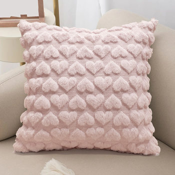 Cross-Border Three-Dimensional Love Plush Pillow Living Room Sofa Cushion Waist Cushion Cover Valentine's Day Gift Pillow Cover