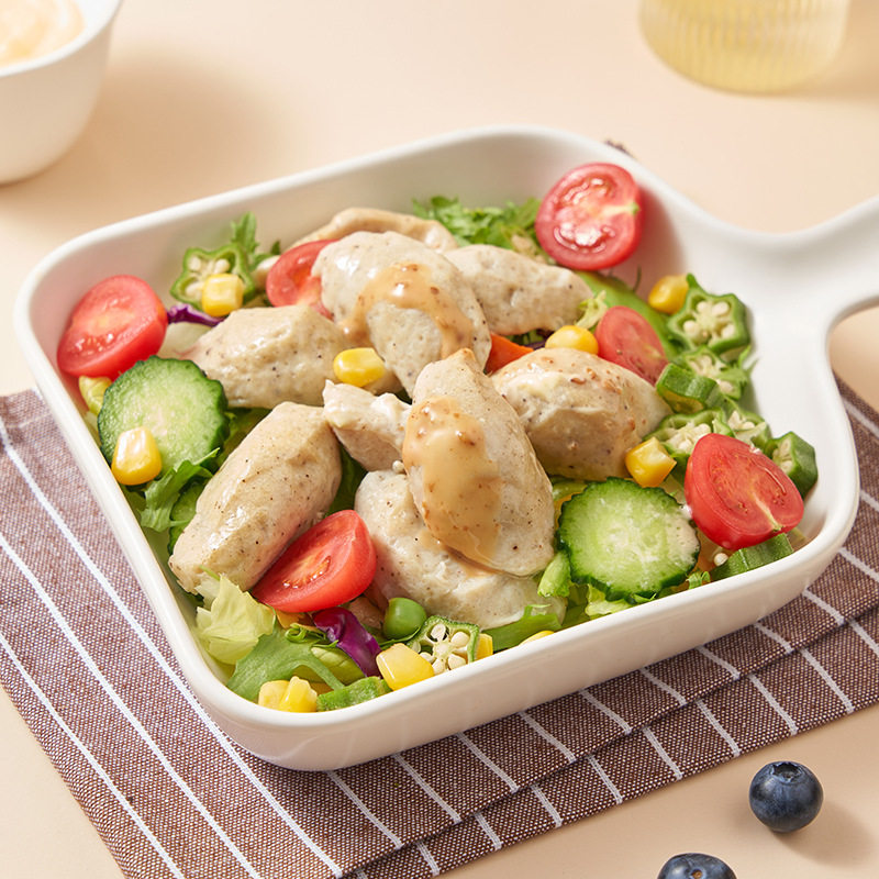 [Free Shipping for Orders over 10kg] Wholesale Low-Fat Chicken Balls, High-Protein Fitness Meal Replacement, Light Snack Chicken Meatballs, Hot Pot Ingredients