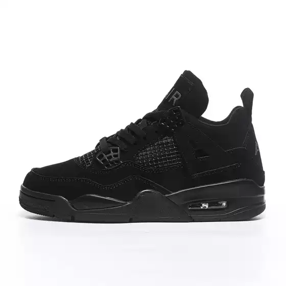 TK Cross-border TEMU Best-selling AJ4 Yellow Thunder Black Cat Men's Women's Shoes Putian Shoes Combination Sole High Quality Basketball Shoes