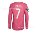 2627 real madrid away long sleeve custom #7 player jersey + champions league armband