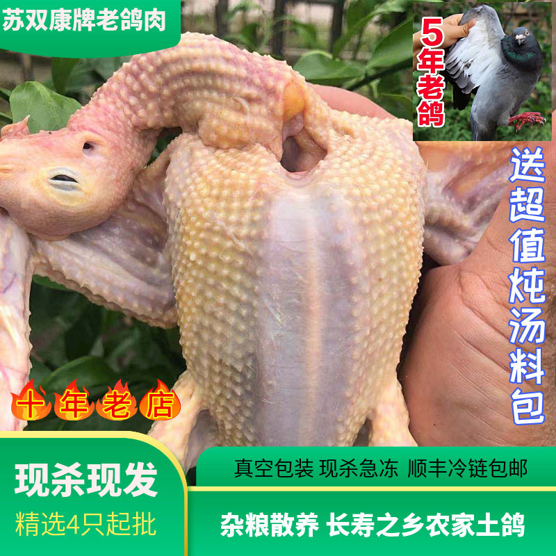 ซุปเนื้อนกพิราบเก่า Su Shuangkang ® นกพิราบเลี้ยงในฟาร์ม ชำแหละสดใหม่ นกพิราบเนื้อขนาดใหญ่อายุ 5 ปี ส่งเย็นถึงบ้านด้วย SF