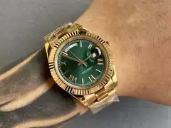 Log Series Fully Automatic Mechanical Watch Dd Meteorite Men's Dual Calendar Three-Hand Steel Band Watch