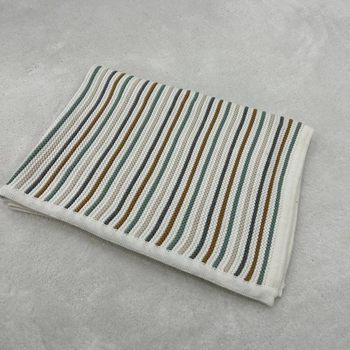 Cotton Kidsren's Knitted Four-Season Stripesd Crib Stroller Nap Blanket Oeko-Tex 100 Certified Factory