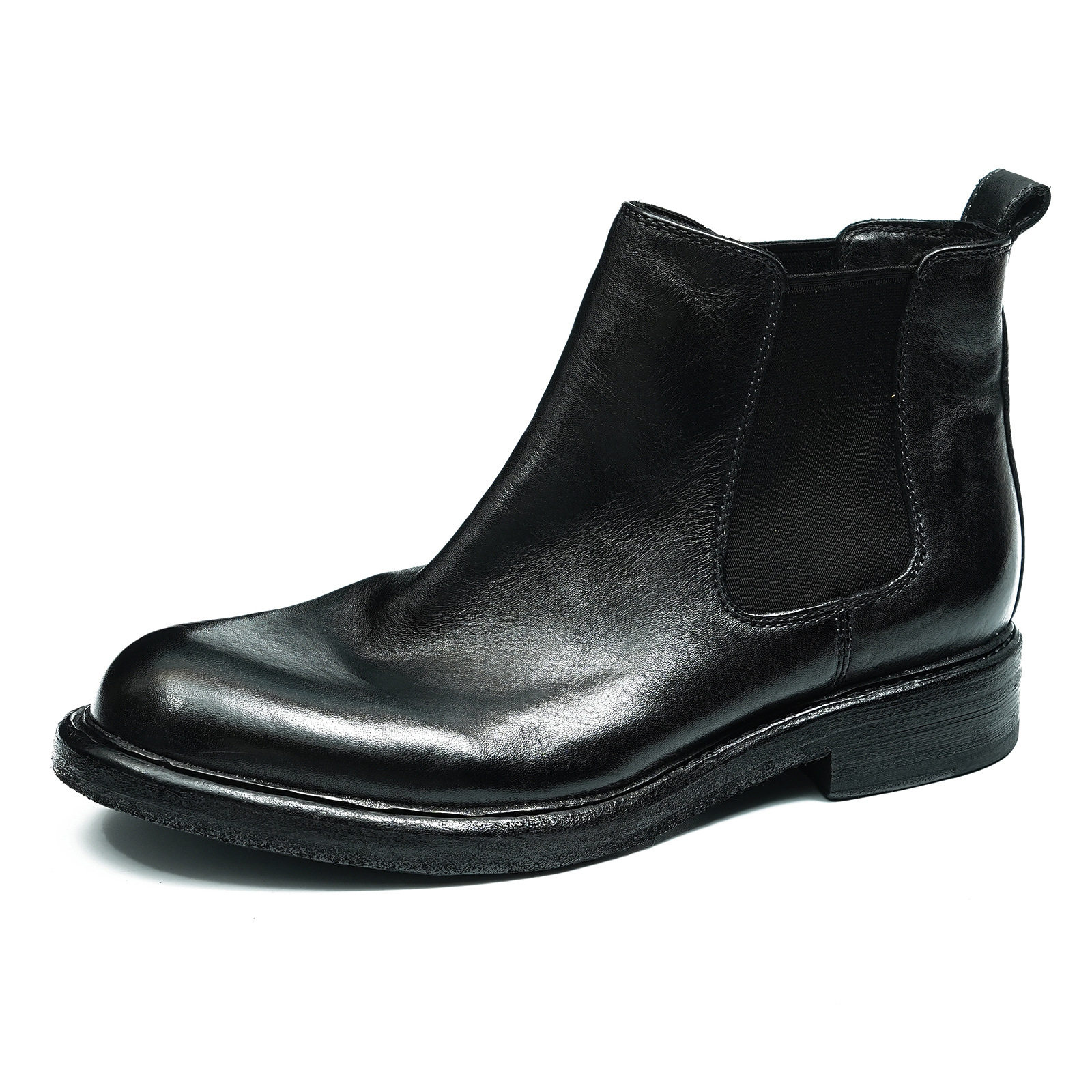 Boot Chelsea Nam Da Mờ Cao Cổ Chiều Cao Đế Khoảng 3cm Màu Đen, Nâu
