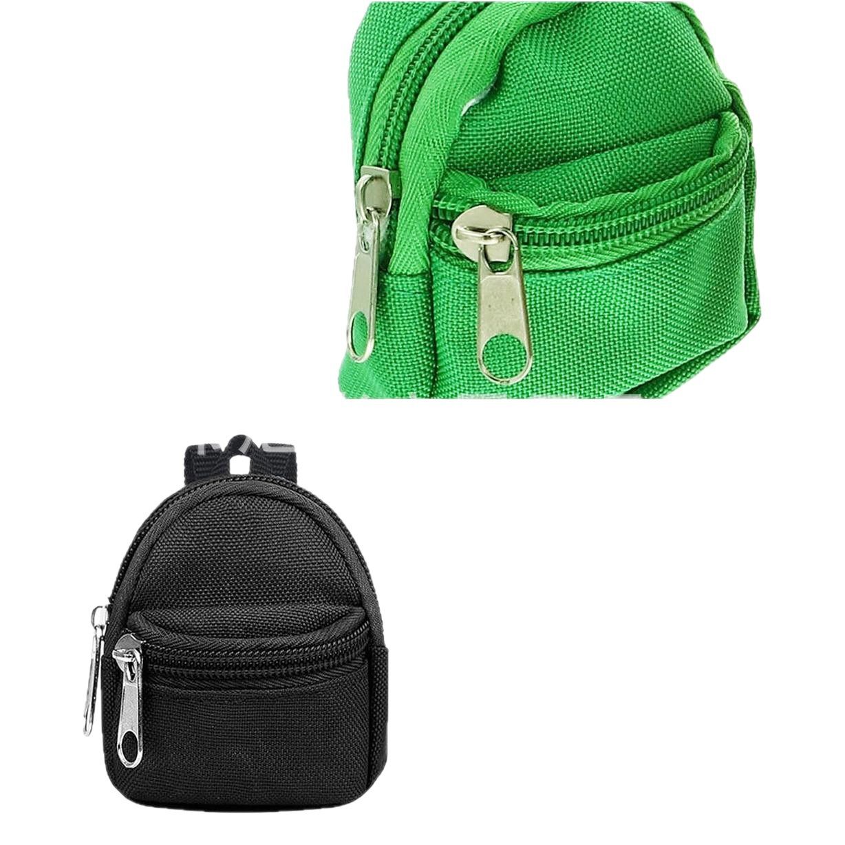 Double Shoulder Zipper Small Coin Purse Pendant Small Schoolbag Keyring Keychain Mini Small Backpack Doll Coin Purse