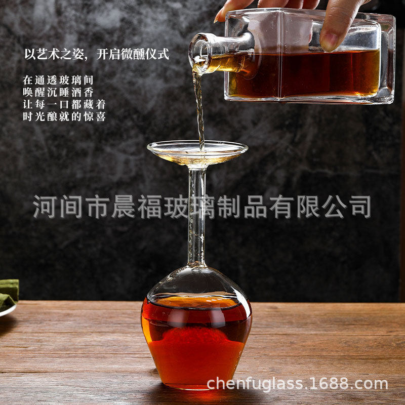 Cross-Border Wine Decanter, Heat-Resistant Champagne Glass, High Borosilicate Glass, Inverted Goblet, Creative Red Wine Glass, Wine Set