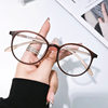 17160 Glasses Frame Simple Round Shape Xiaohongshu Ins Style Glasses No Makeup Retro Literary Tr90 Glasses Frame