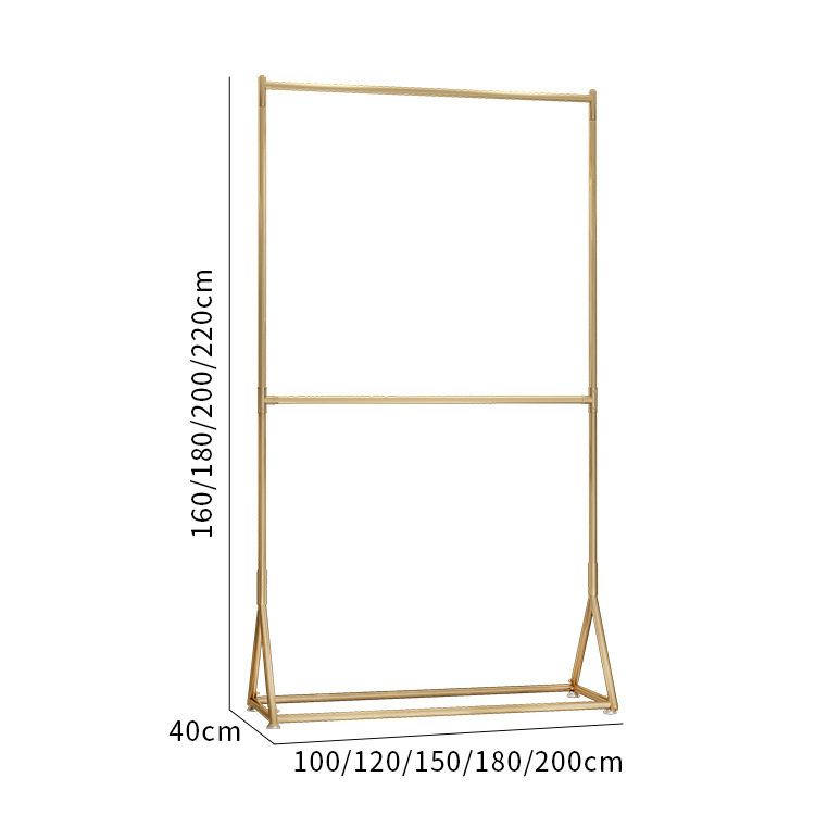 Double-layer hanger suit cheongsam floor photography building clothing rack children's clothing shelf clothing store display rack wholesale