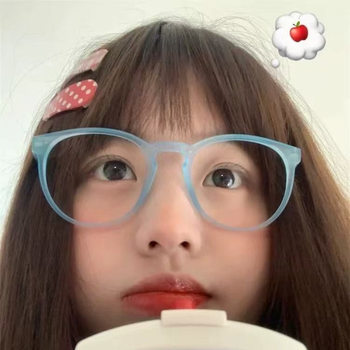 Spicy Girl Pink Non-Prescription Glasses Frame Makes Face Look Smaller, Cute Subculture Photo Cosplay Japanese Style Cute Decorative Glasses Set