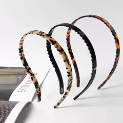 Shike's Same High-Definition Glasses Headband 3mm Acetate Dry-Throwing Non-Pockmarked Headband High-End Wavy Thin Headband for Women