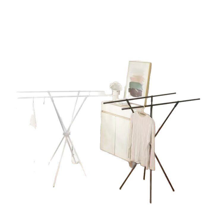 Foldable Floor-Standing Clothes Drying Rack for Home Use, Suitable for Bedroom and Balcony, Retractable and Invisible Indoor Clothes Rack