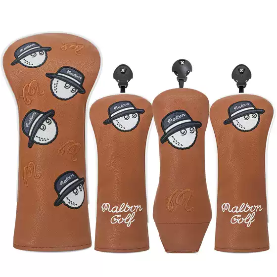 Golf Golf Club Cover Limited Edition Fisherman's Driver Cover Stereo Embroider Fleece-Lined Pu Waterproof Protective Cover