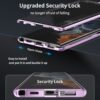 Suitable for Samsung S26Ultra Glossy Lens Protector Buckle Magneto Phone Case S25Plus Double-Sided Glass S24Fe