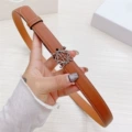 Two-layer cowhide with silver buckle
