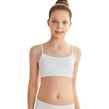 Girls' Children's Underwear for the Developmental Period, Cotton Vest for Elementary School Students, 10-12 Years Old Girls' Thin Bra Base Layer
