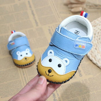 Autumn 0-1 year old boys and girls baby shoes 6-18 months old leather soft sole baby toddler shoes Baotou single