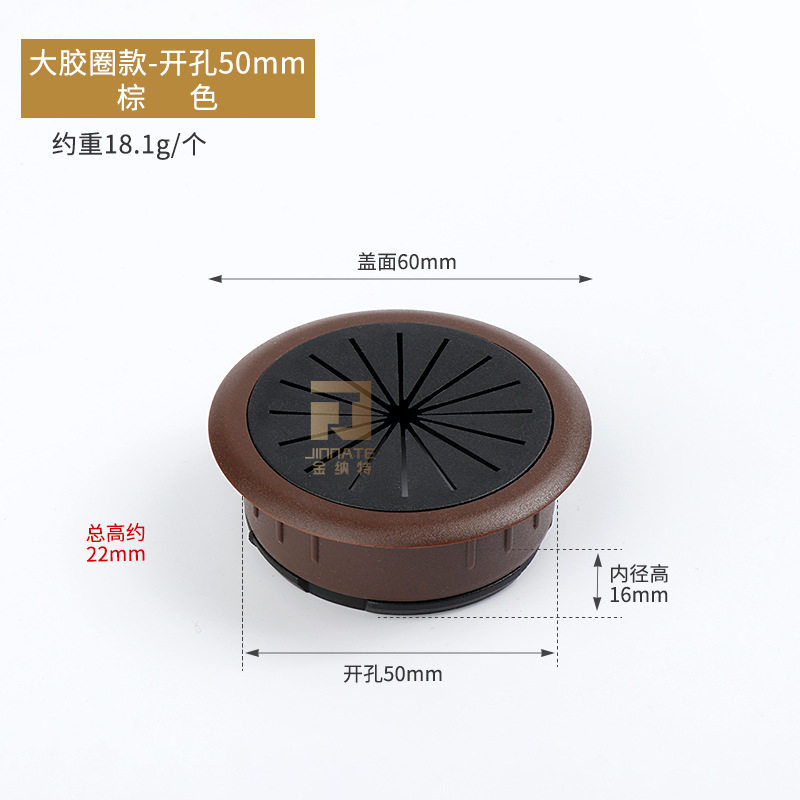 电脑办公桌书桌面台式电脑线孔盖穿线盒办公桌穿线孔盖板走过线盒