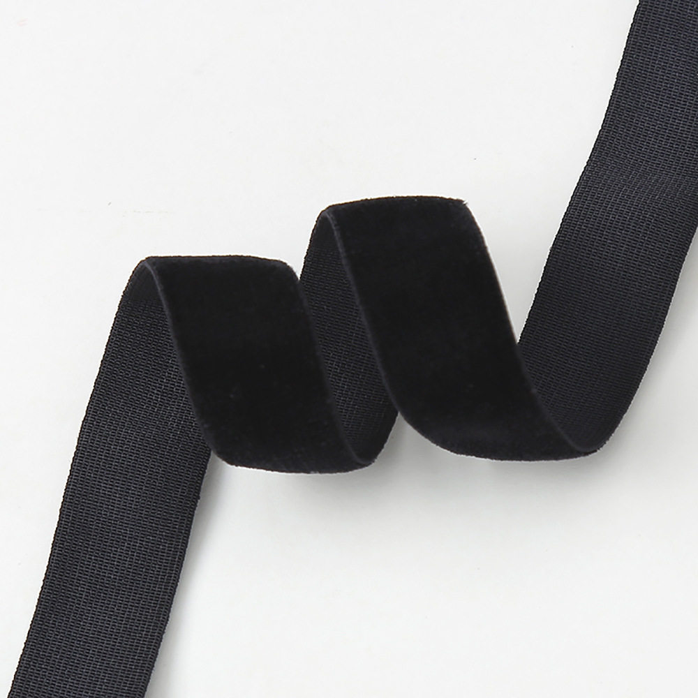 Black Webbing Clothing Accessories Collar Shoes Hats Belts Elastic Bands Cross-Border Wholesale Woven Nylon