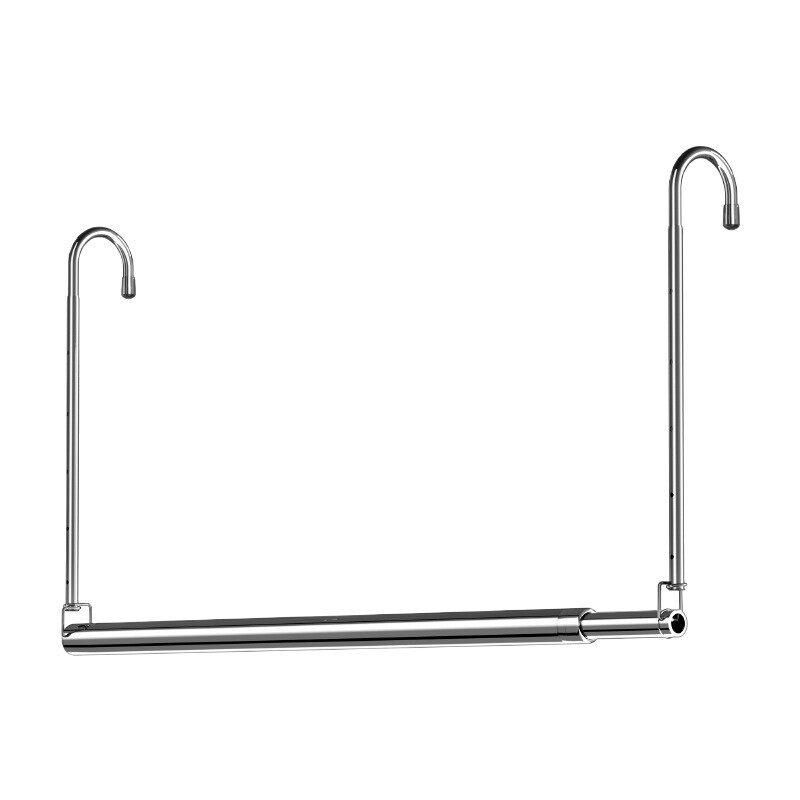 Cross-Border Hanging Clothes Drying Rod for Home Balcony Without Punching Stainless Steel Drying Rod Adjustable Retractable Clothes Drying Rack