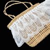 White I-shaped lace double-layer wooden ear trim clothing skirt lace European and American clothing accessories manufacturer