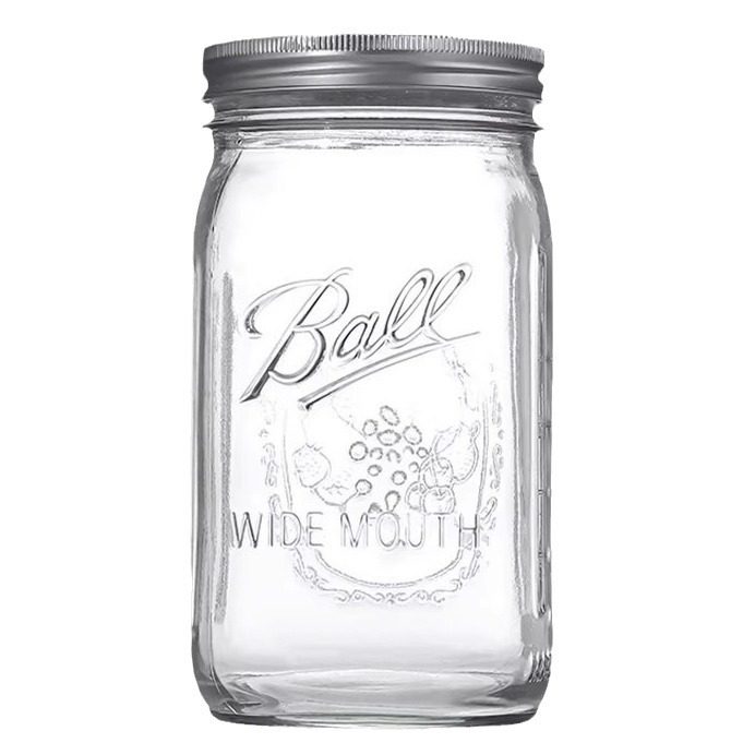 American glass mason jar glass sealed jar bucket grass bottle tea jar storage jar snack Jam bottle jar breakfast cup