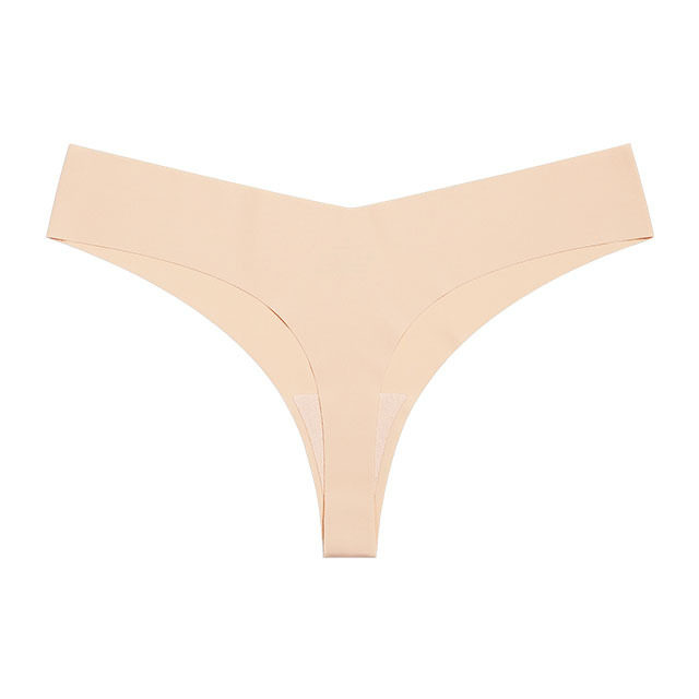 欧美低腰冰丝裸感无痕纯棉裆透气大码T型内裤 女士性感一片式内裤