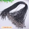 Factory Direct Sales, Wax Leather Rope diy Wax Thread pu Leather Lobster Clasp Black Rubber Pendant Rope Hanging Neck for Men and Women