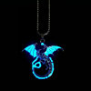 Domineering luminous flame dragon necklace men's cool luminous Dragon 2023 new fashion trendy men's pendant couple jewelry