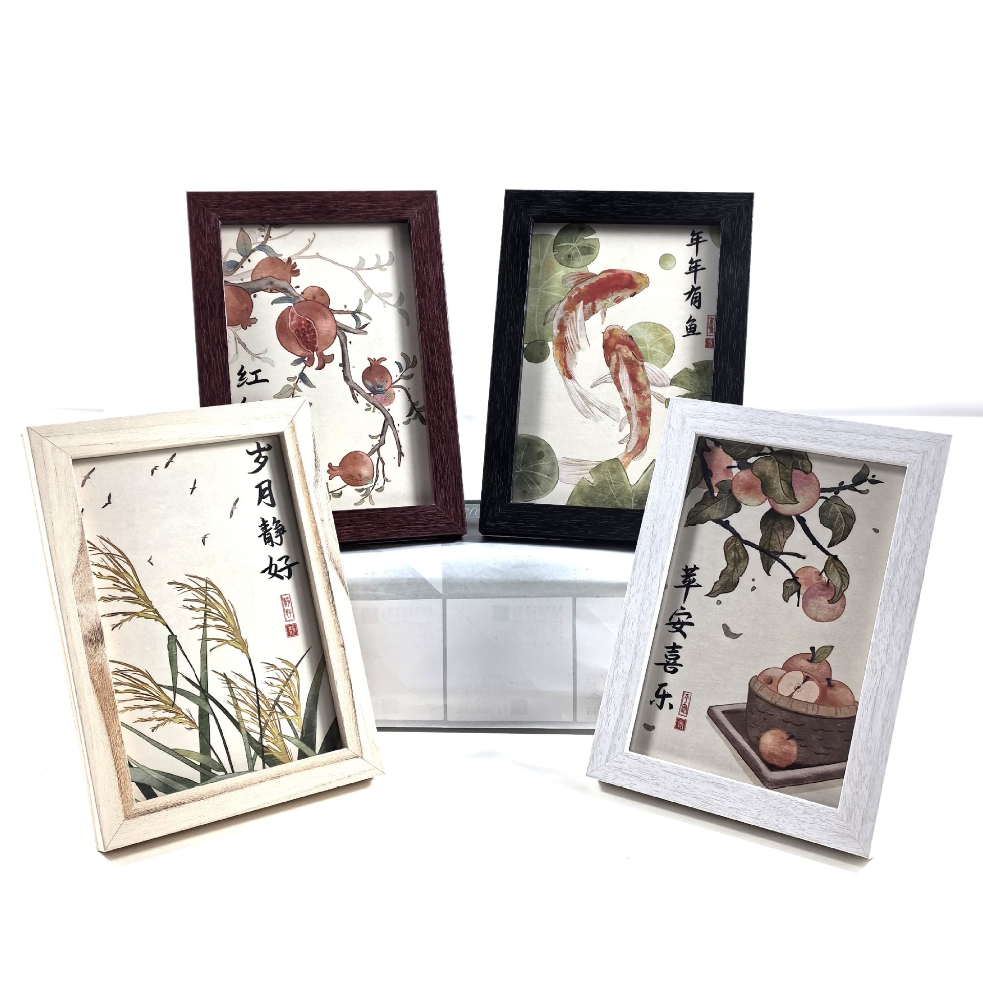 Photo Frame Creative Display Wholesale 5-Inch 67810A4 Wooden Picture Frame Mirror Frame Simple and Stylish Photo Studio Wall
