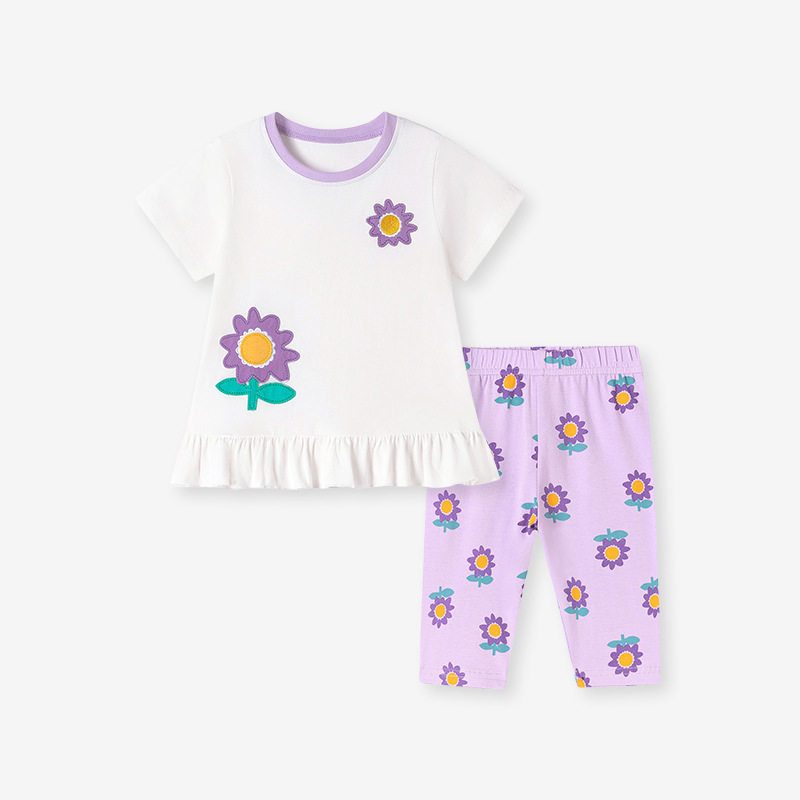 Summer Baby Short-sleeve Set, Cute Girls' Outfit, [Style] Kids' 2-piece Set