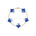 Double-sided blue shell bracelet