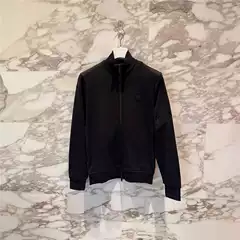 Correct Version in Stock Original Label Mengjia 25 Stand Collar Cotton Solid Color Zipper Sweatshirt Casual Loose Jacket Unisex