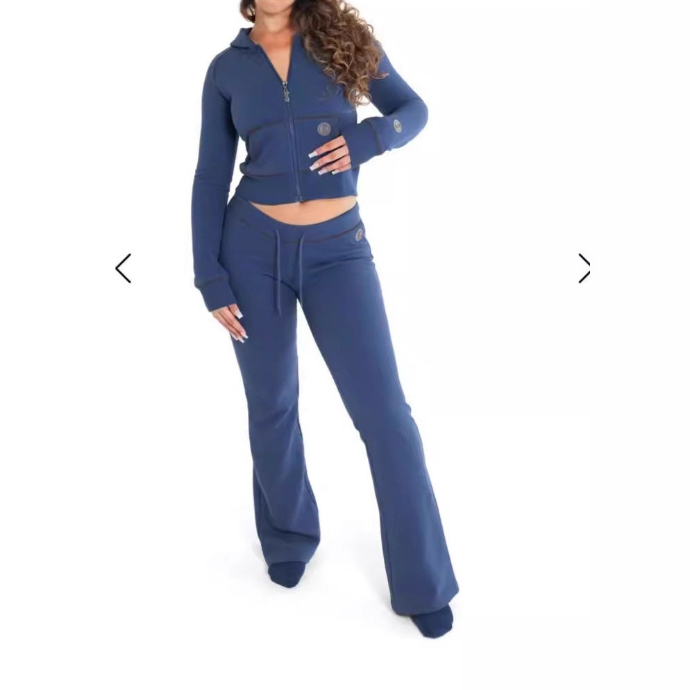 2025新品欧美服装跨境外贸亚马逊女装爆品开衫长袖长裤时尚套装