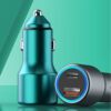 Car Charger 120W Super Fast Charging USB Car Mini Car Charger One to Two Pd20W Mobile Phone Charging Head