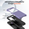 Amazon Suitable Samsung Fold 7 Phone Case Diamond Pattern Zflip6 Anti-Drop Protective Cover Integrated Hinge Anti-Slip