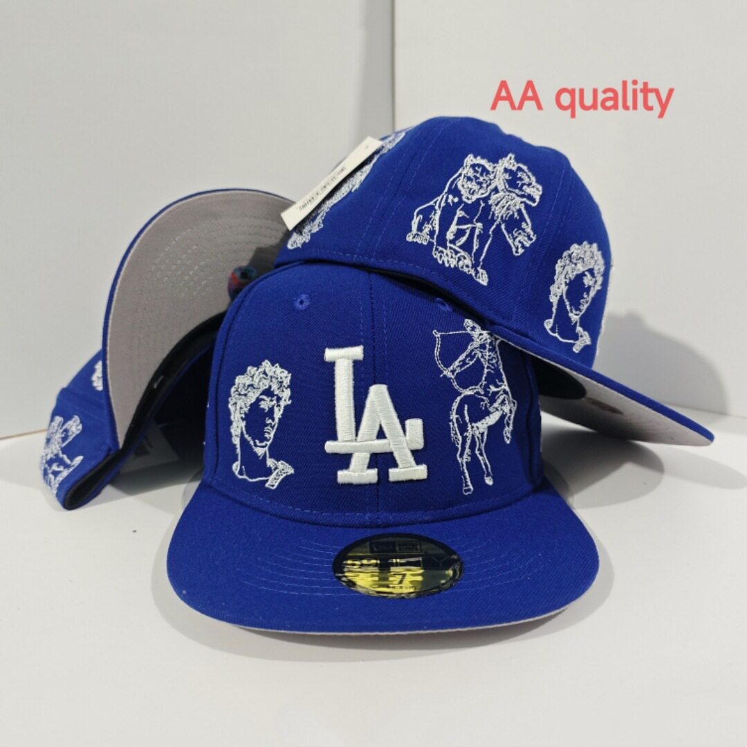 2025 New Hot Cross-border Foreign Trade MLB Baseball Cap AA Pattern Flat Brim Fashion Size Flat Cap