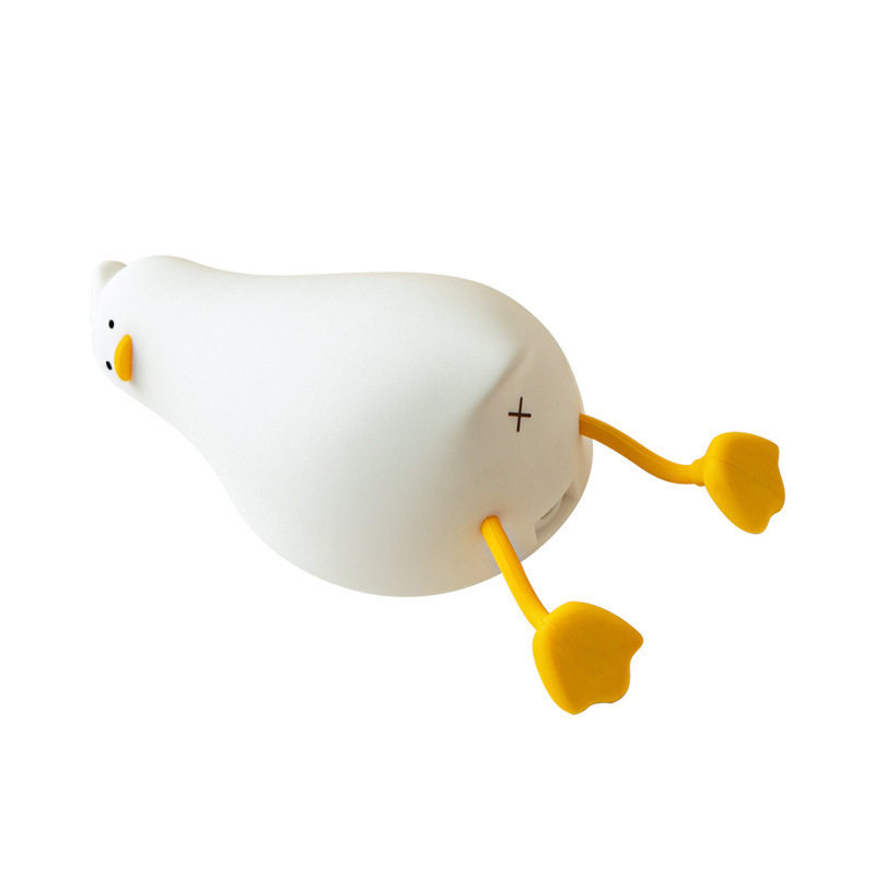 Lying Duck Night Light, Fun and Creative Silicone Led Night Light, USB Charging Mobile Phone Holder, Pat Light to Accompany You to Sleep
