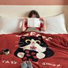 Cartoon American Cute Pet Cat Multifunctional Knitted Half Blanket Blanket Lunch Break Blanket Cover Blanket Thickened Blanket Bedroom