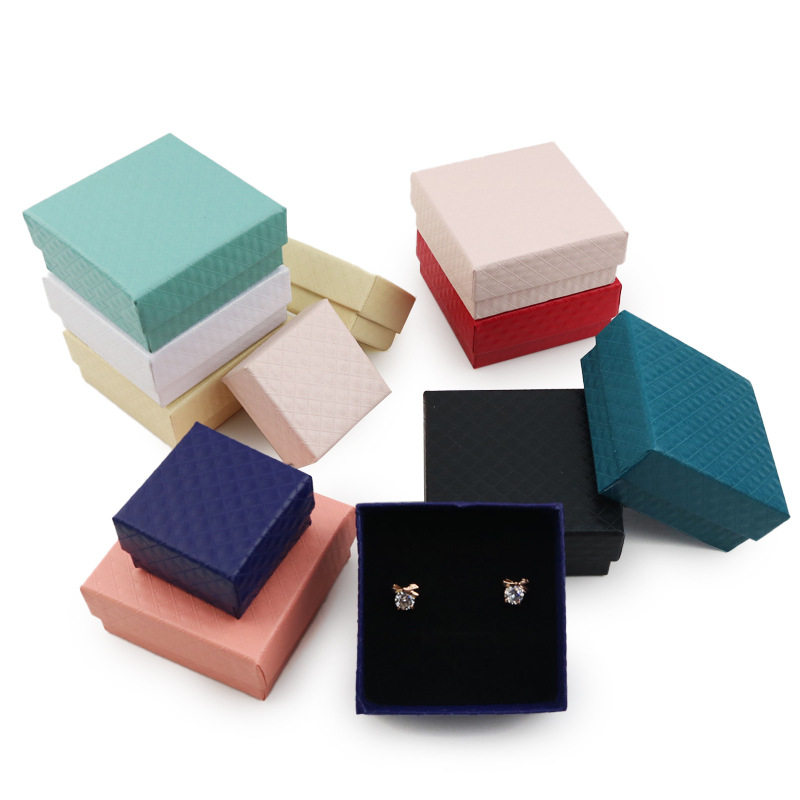 Diamond pattern jewelry box packaging box necklace box pearl jewelry box ring earring box pendant box bracelet box