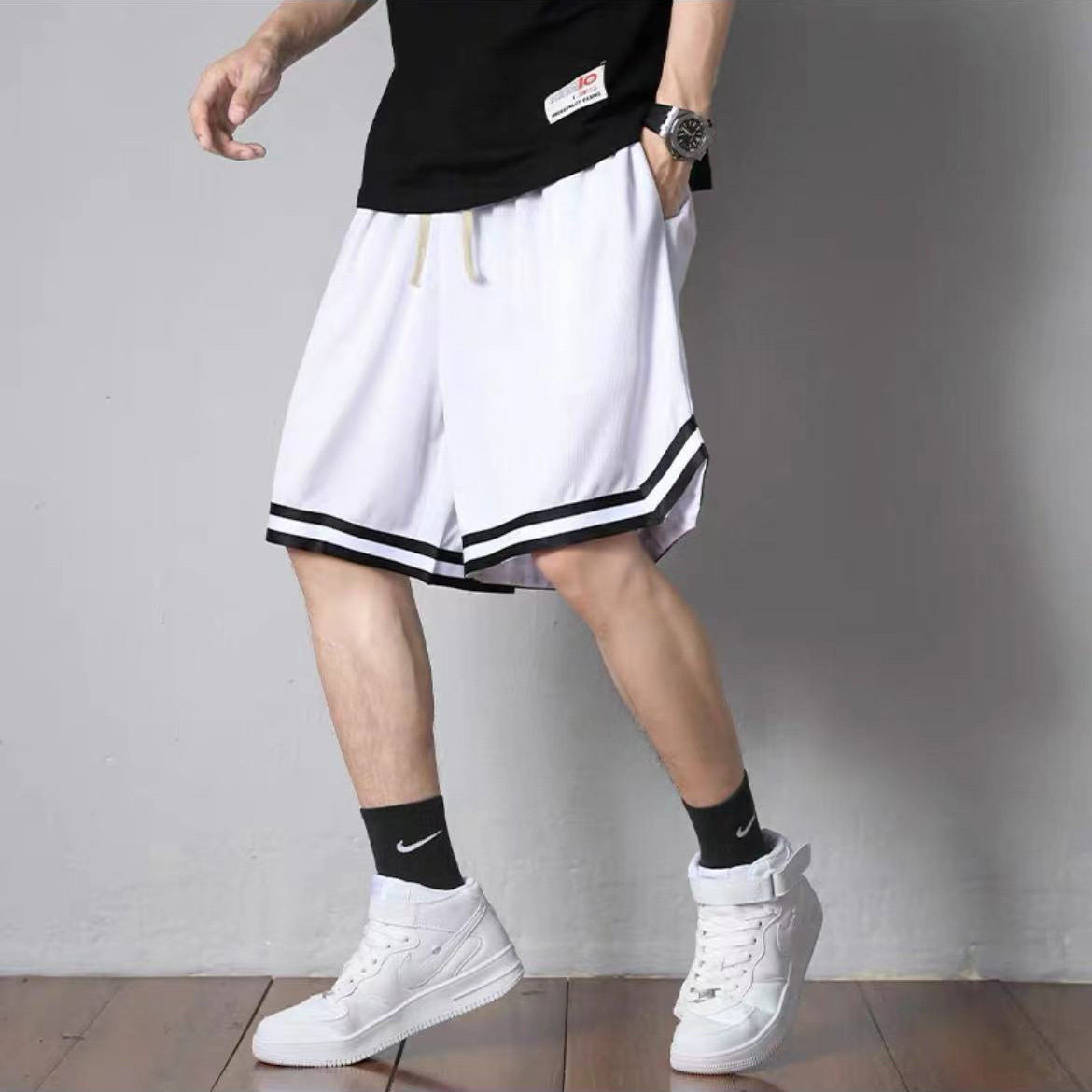 篮球短裤男运动宽松夏季潮牌男生速干美式美式冰丝休闲裤子五分裤