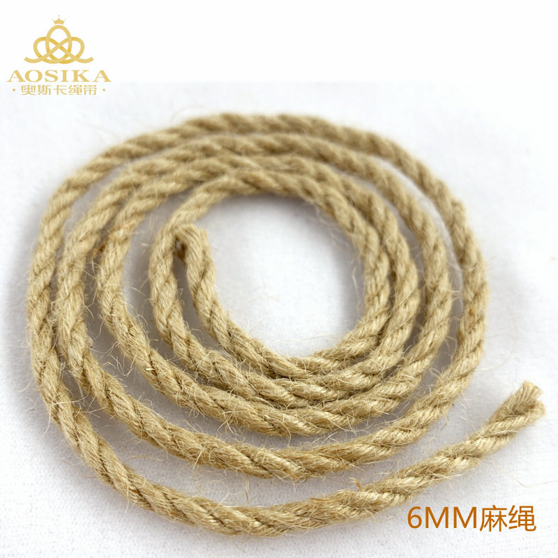 [Hemp rope DIY] 2mm three-strand four-strand woven color tag rope Amazon Handmade thick jute rope wholesale