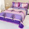 Crystal Velvet Bed Cover Three-Piece Set Princess Style Winter Milk Velvet Warm Quilted Non-Slip Bed Sheetss for Double People for All Seasons