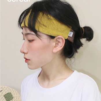 Seven Grain | Summer Pure Cotton Sweat-Absorbent Headband Yoga Sports Antiperspirant Running Headband Fitness Hair Band Wide-Brimmed Headscarf