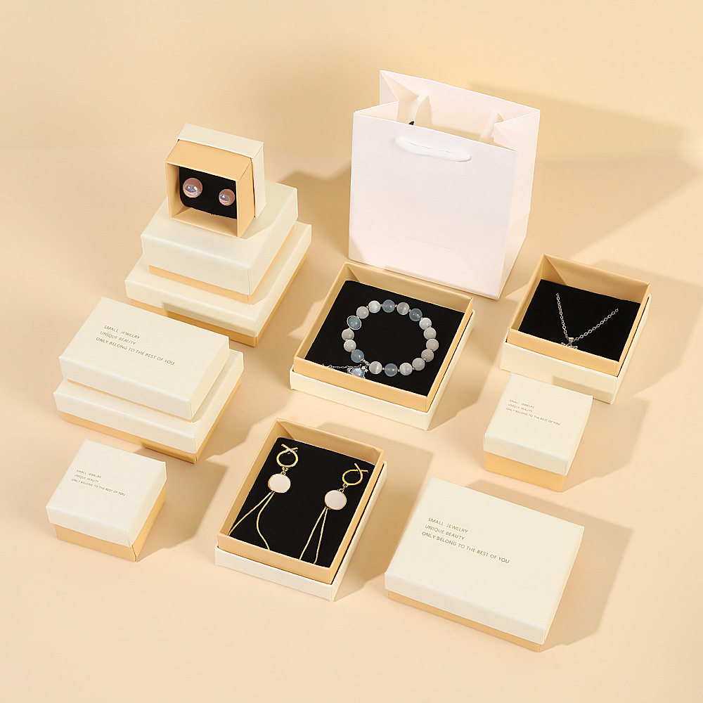 Tiandi cover jewelry box cross-border advanced simple necklace box earrings box fashion matching handbag packaging box wholesale