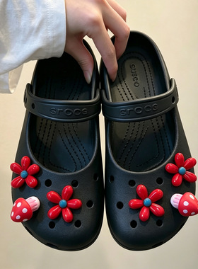 AI LIFE 芭蕾洞洞鞋配饰鞋花扣配件玛丽珍鞋卡扣适配Cross/Crocs