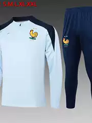 27 Long-Sleeved Half-Zip Football Training Set Real Madrid Arsenal Manchester City Brazil Argentina Germany Marseille Football Uniforms
