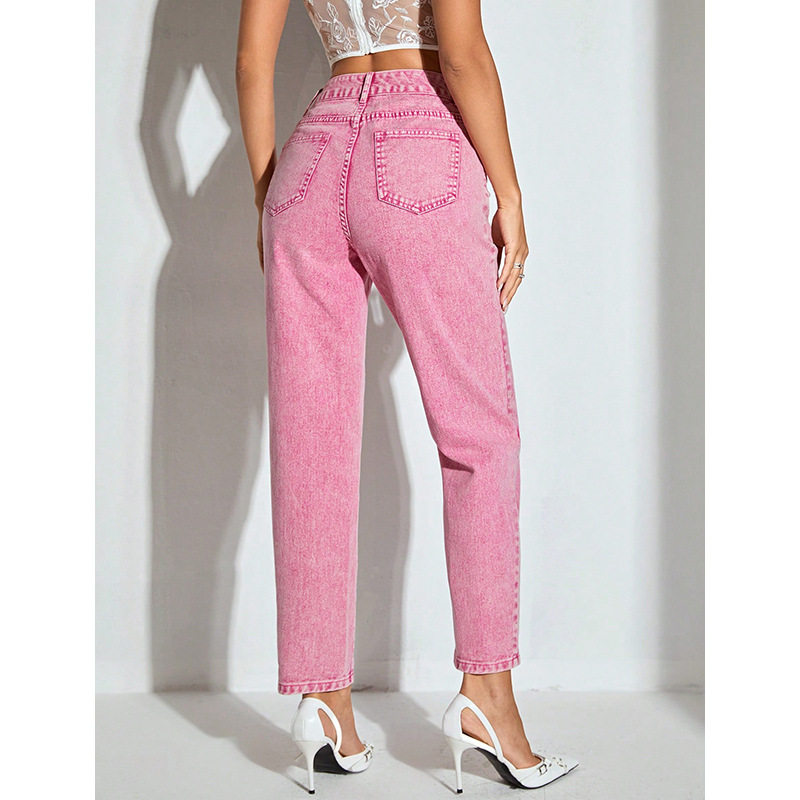 High Waisted Straight Leg Jeans Womens Fashion Casual Style European American Trends Wholesale Available