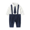 Baby Clothes Spring and Autumn Baby Boy Handsome Gentleman Ha Clothes Newborn One Hundred Days Old Dress Baby One-piece Clothes
